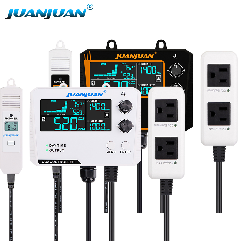 Smart Garden Greenhouse - 0 ~ 5000 ppm CO2-Controller LCD-Display
