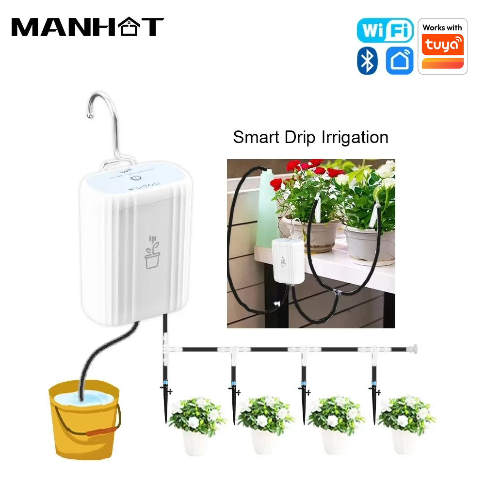 Smart Garden At Home - MANHOT WLAN-Smart-Bewässerungspumpe mit Wiederaufladbarem Akku, Intelligenter