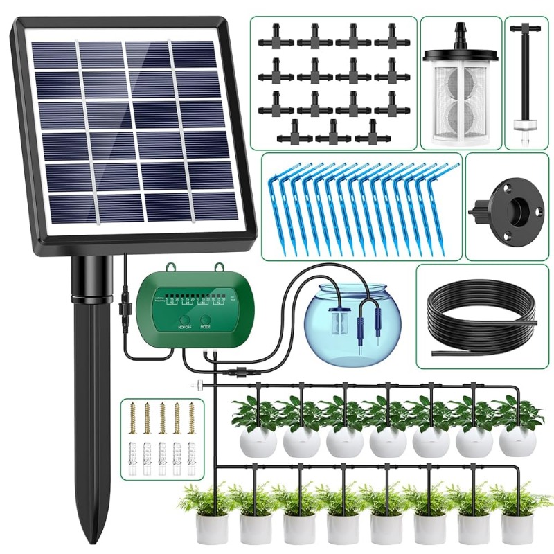 Smart Garden Greenhouse - Intelligentes Solarbewässerungsset 6V 2W mit eingebauter